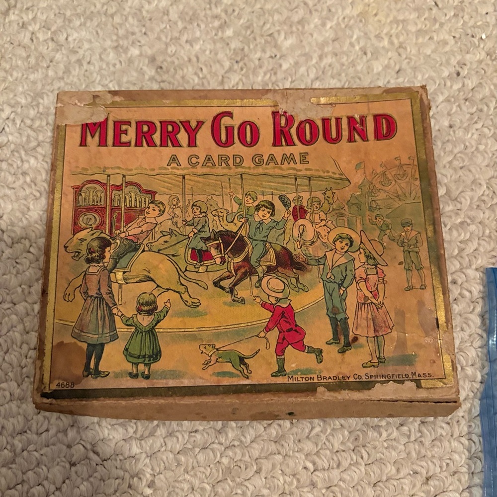 Vintage Milton Bradley Merry Go Round Game